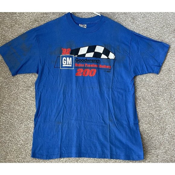 Hanes GVD LEASING Advertising T-Shirt, Men's, Size L, Vintage cotton white type Vintage Second Hand